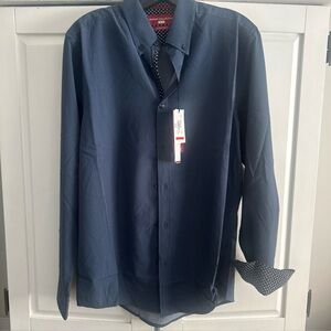 NWT Report Collection Shirt Men's Med Hyper Stretch Untucked Wrinkle Resistant